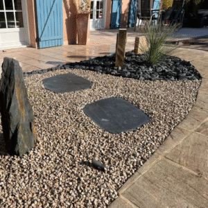 création d'un pas japonais pour beau jardin bonne qualité écologique